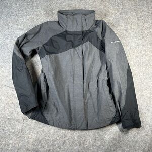 Columbia Interchange Jacket Mens Large Full Zip Shell Black Nylon Winter Coat